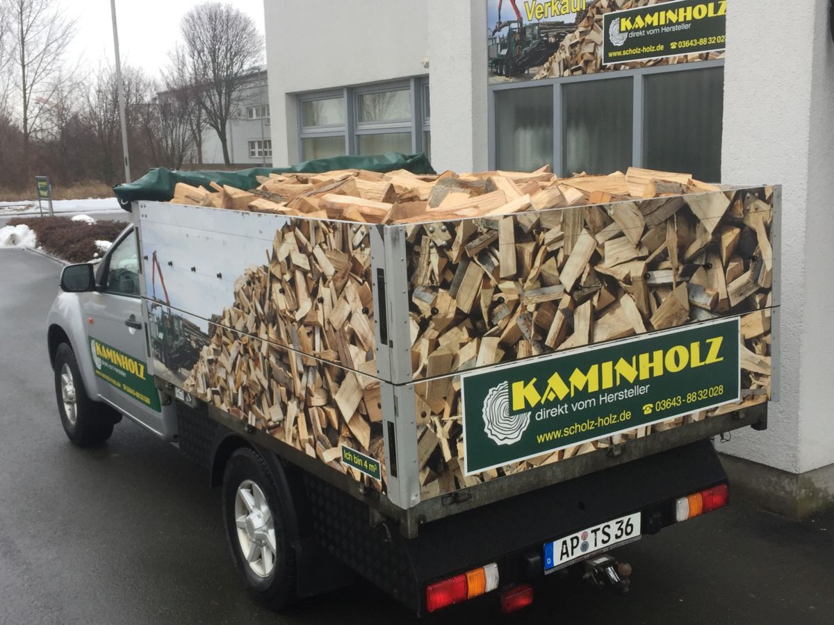 Lieferung Scholz Holz Brennholz Kaminholz Weimar Erfurt Jena Apolda